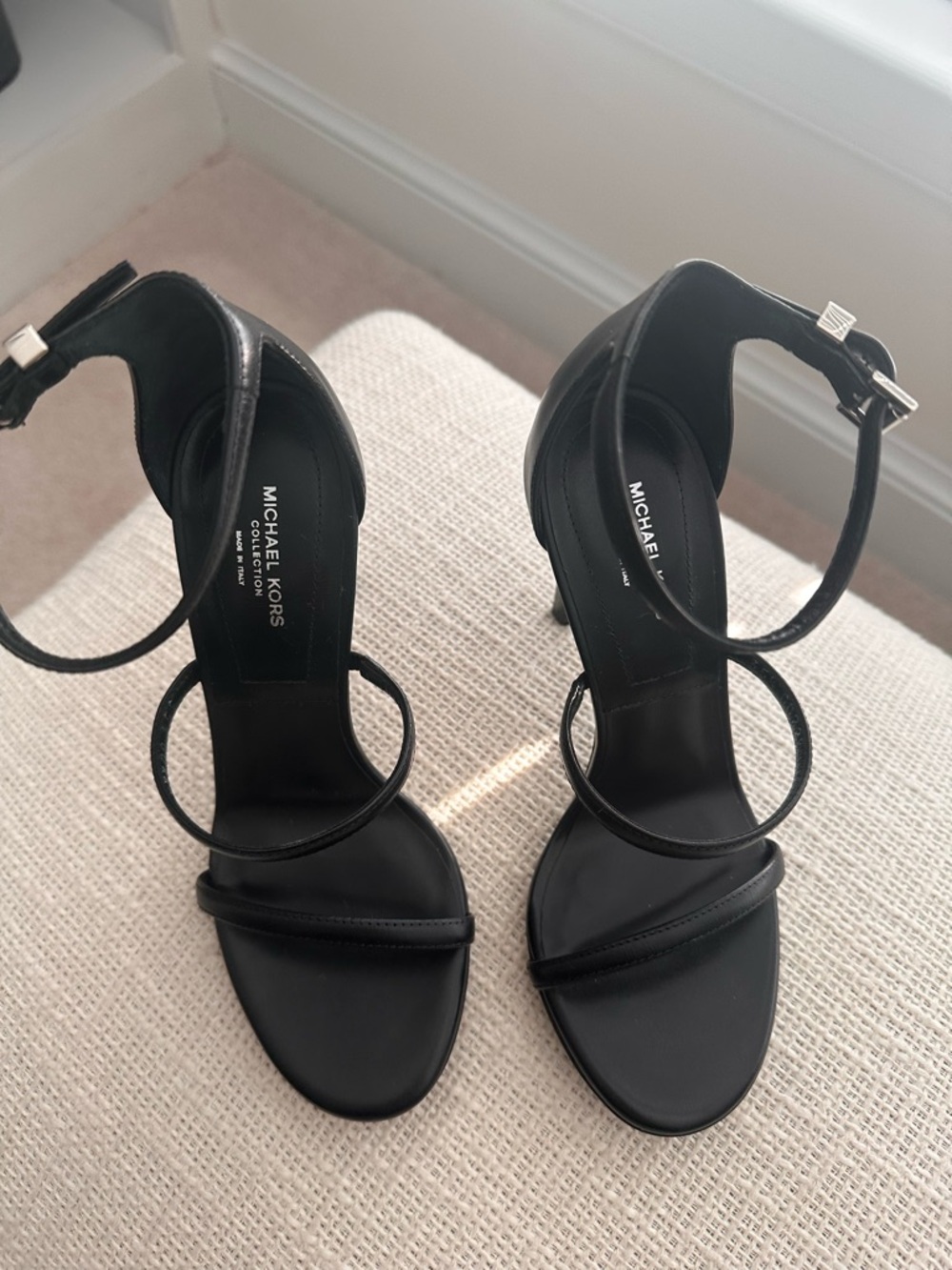 Michael Kors Black Triple-Strap Ankle Strap Heels - new never worn - Picture 4 of 4
